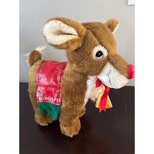 Vintage y2k Toy Connection Rudolph the Red-Nosed Reindeer Plush Christmas Bell